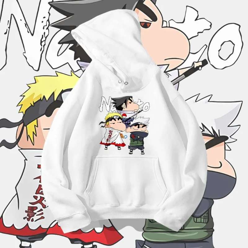 

Naruto Cartoon Sasuke Hooded Sweater Men's and Women's Long-sleeved Hoodie Loose Clothes Autumn and Winter Anime Tide
