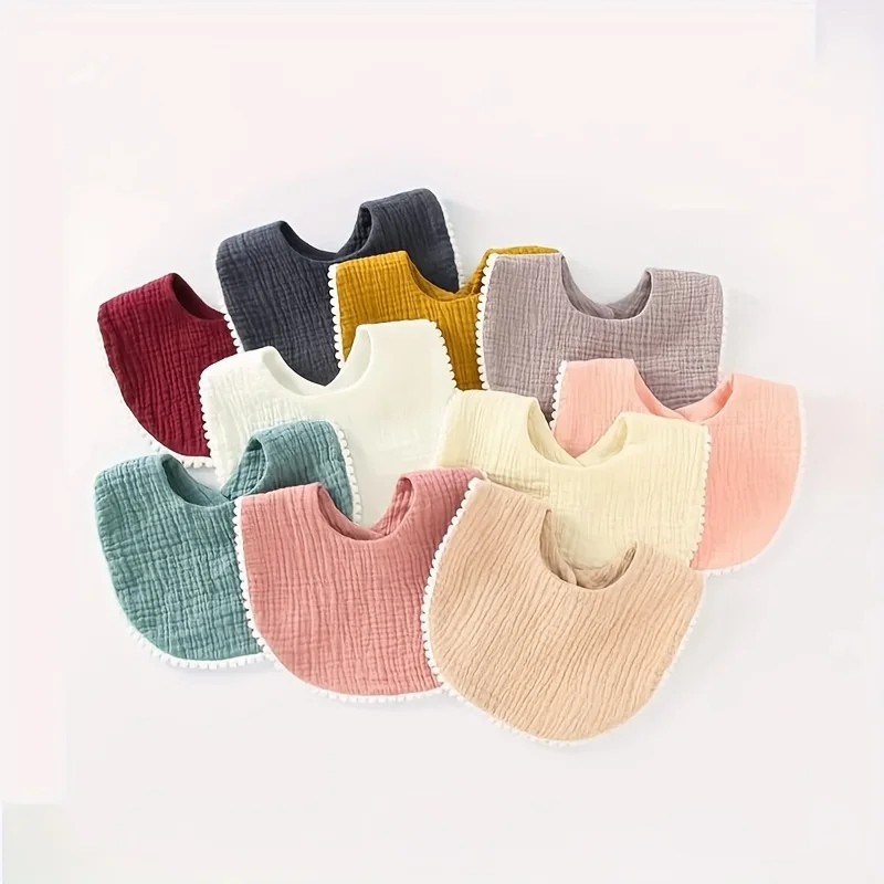 4PCS Baby Saliva Towel Ruffle  - огляд і ціна Baby Clothing Fabric