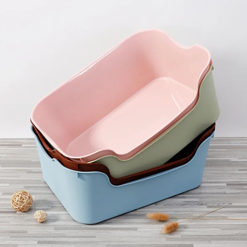 

New cat litter box semi-enclosed elevated cat toilet anti-splash high-side cat litter box cat cleaning supplies