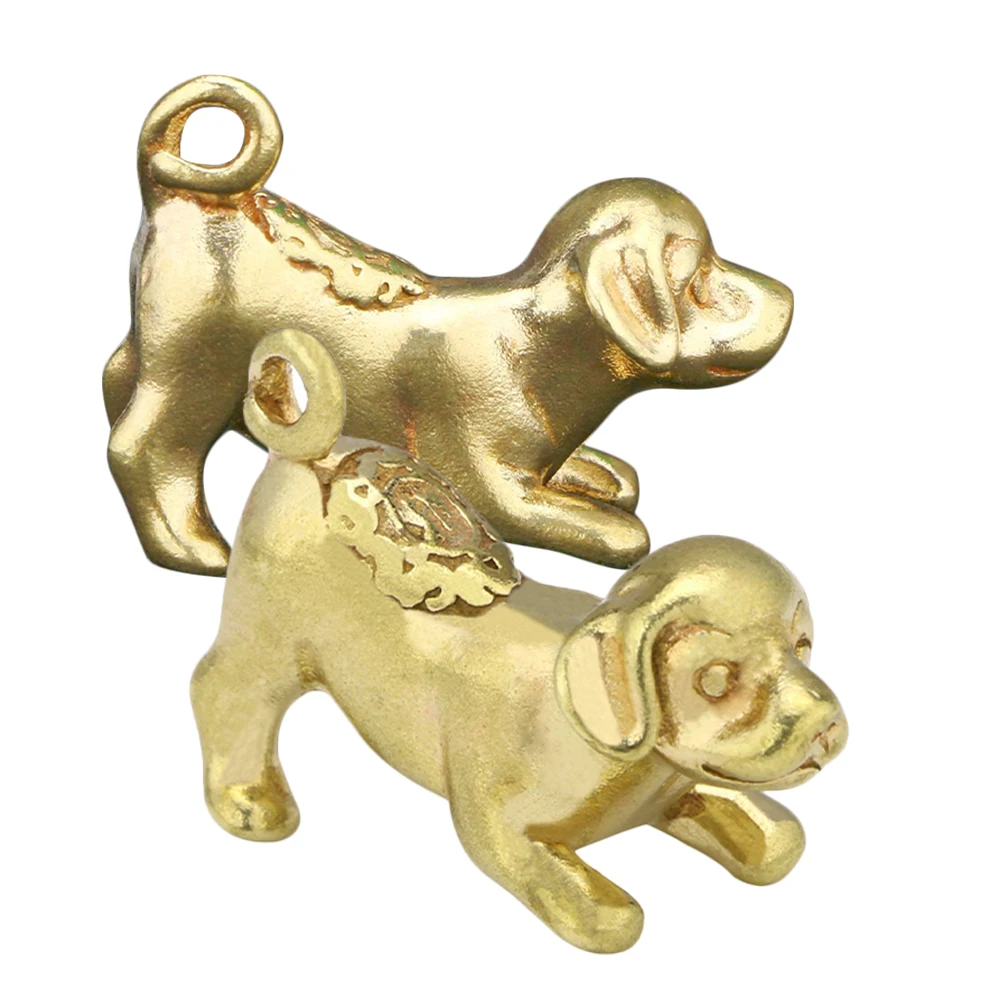 

2pcs Keychain Dog Pendants Vintage naments Decorative Charms Animal Shape Jewelry Crafts Keychain Charm Supplies