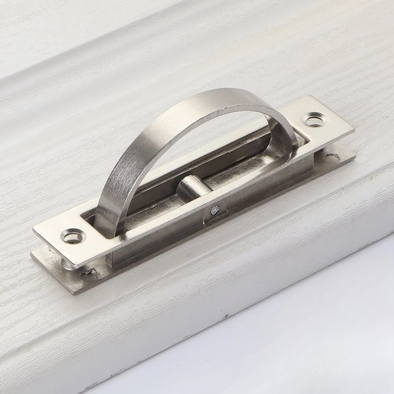 تاتامي مقابض الأبواب المخفية سبائك الزنك راحة فلوش سحب غطاء الطابق مقبض كابينة فضي أسود الأثاث مقبض الأجهزة #6