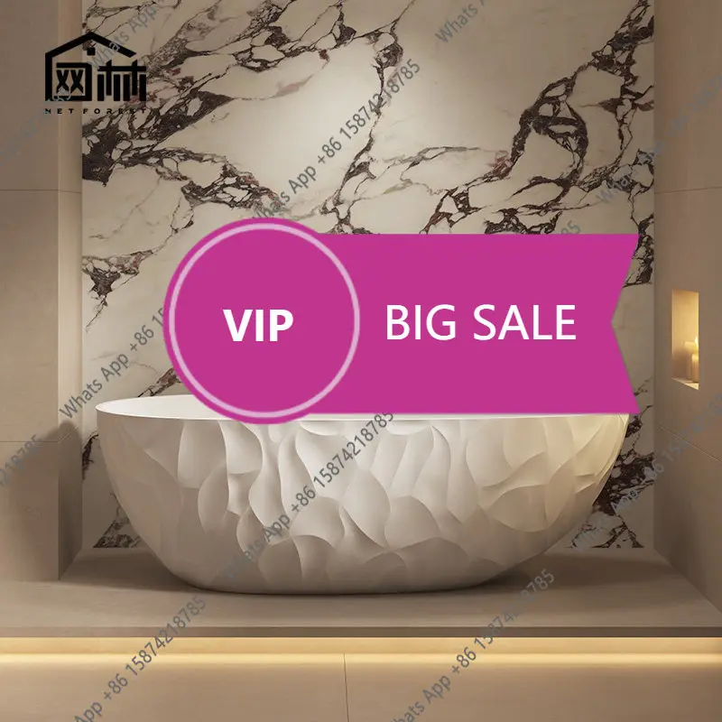 

NM Net Forest Art Independent Water Cube Features Artificial Stone Bathtub Home Hotel Homestay Villa Integrated Bath