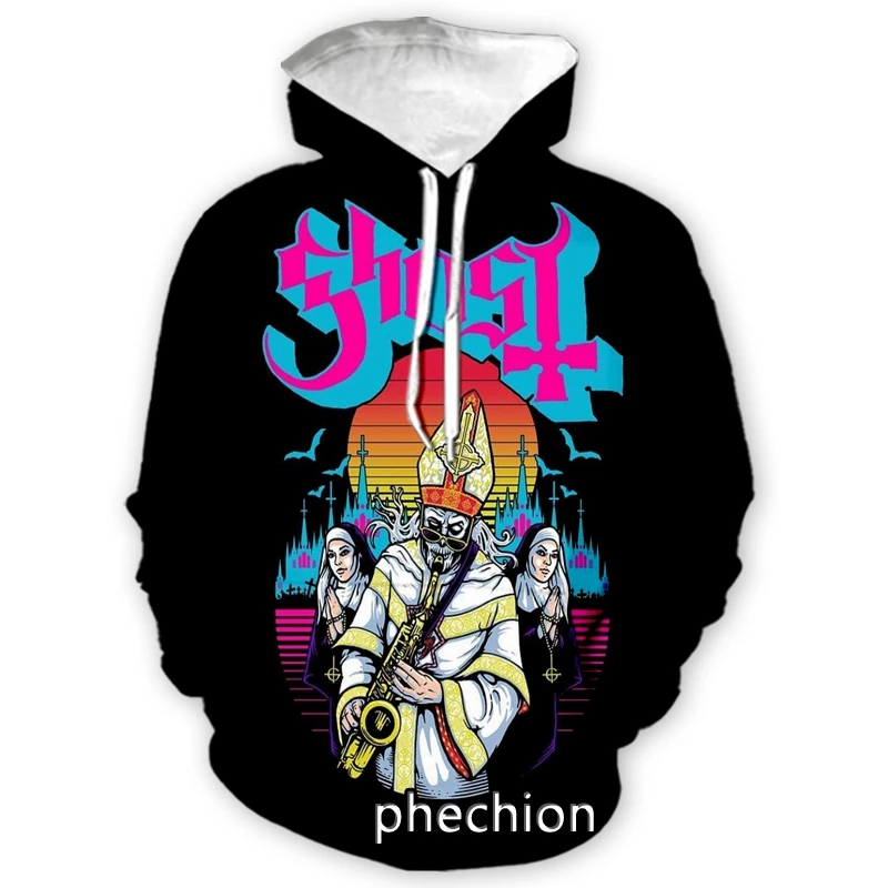 

phechion New Fashion Men/Women Ghost Band 3D Print Long Sleeve Hoodie Casual Sweatshirt Hoodies Men Sport Pullover A152