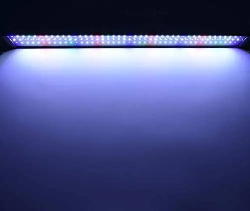 Upgraded Full Spectrum LED Aquarium Light for Freshwater Marine Plants, 60-72 Inch Hood Lamp with Multi-Color Decorations