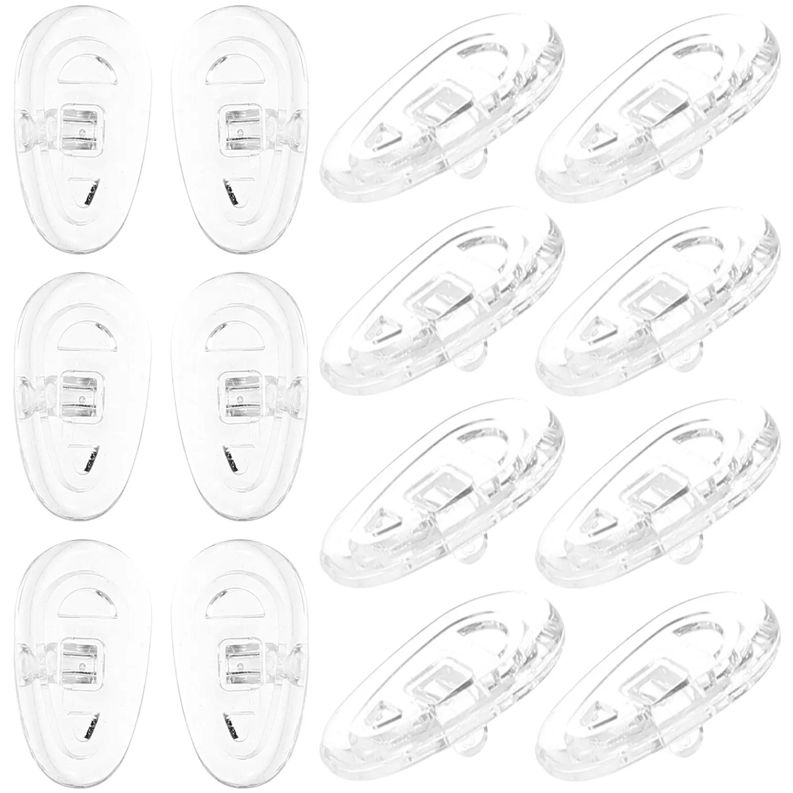 20Pairs Premium Silicone Nose Pads for Eyeglasses Non-Slip Soft Cushion Nose Protectors Fit All Frame Types Replacement Kit