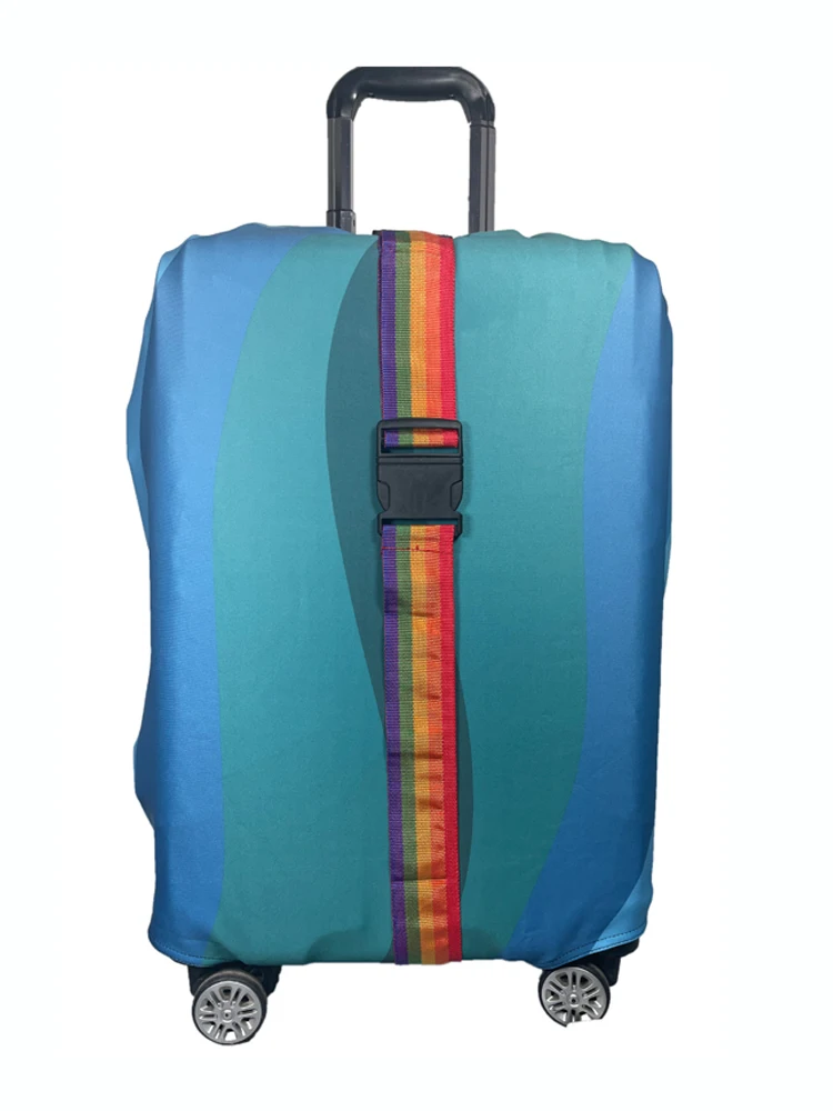 Map Design Luggage Protection Cover+Straps Thickened Wear-Resistant Polyester Fiber Dust Cover Travel Accessories