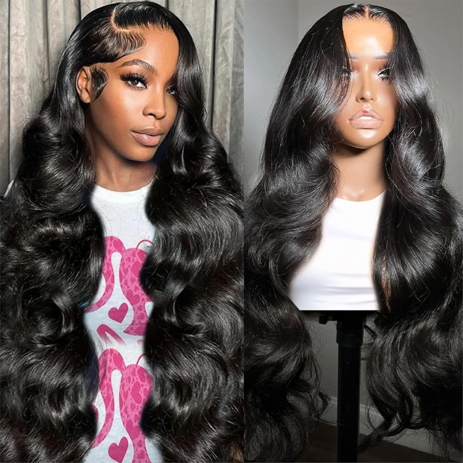 

Парик из натуральных волос с прозрачной HD-основой 13x6, плотность 200%, 30-40 дюймов, 13x4, с эффектом Body Wave, для чернокожих женщин