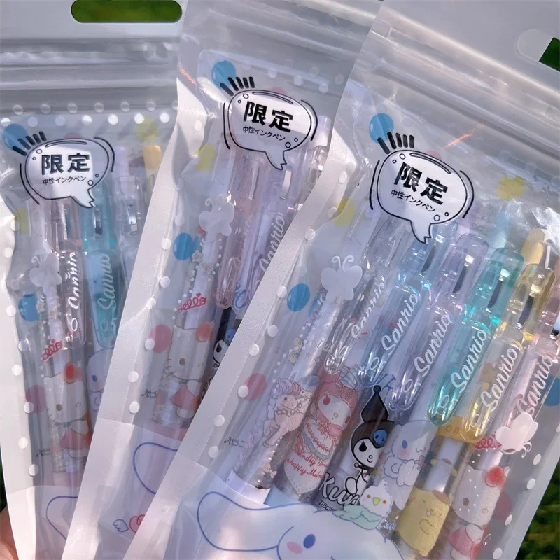 Pen ins Wind Press Pen Sanli Hello Kitty My Melody Gull Cute Limit High Quality Gen Pen Girl Heart Student Black Pen Wholesale image 3