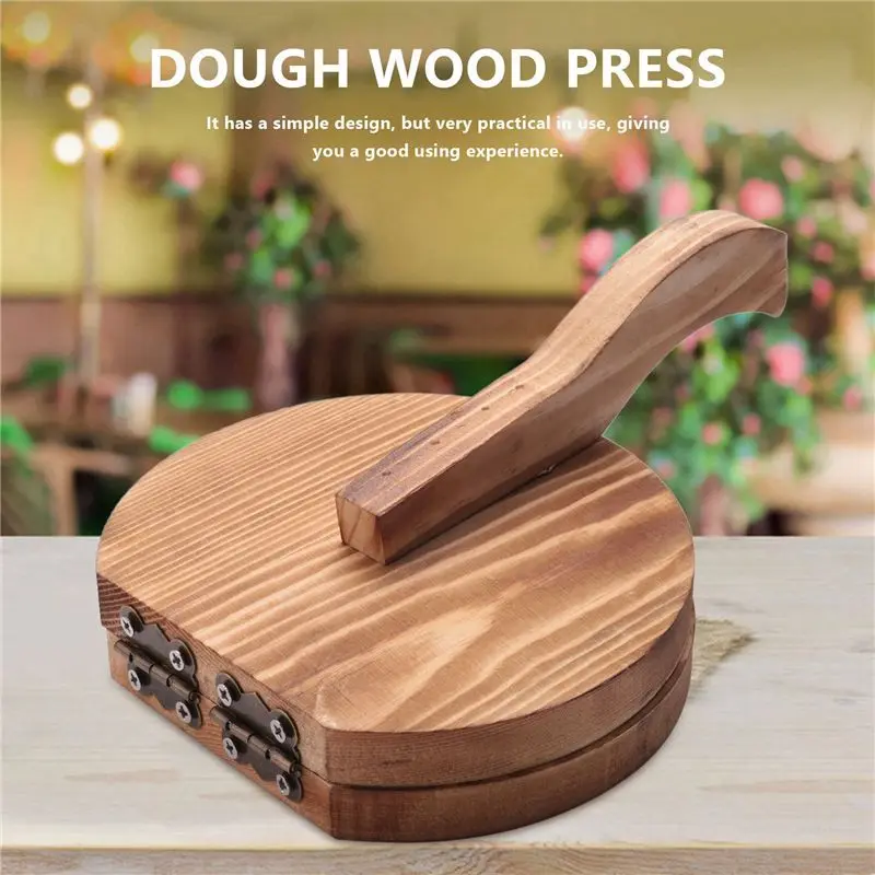 FLYY-3X Teigpresswerkzeug, Teigpresse, Holz-Teigpresse für Dumplings, Teigpresser für Dumpling-Wrapper C – Detail 2