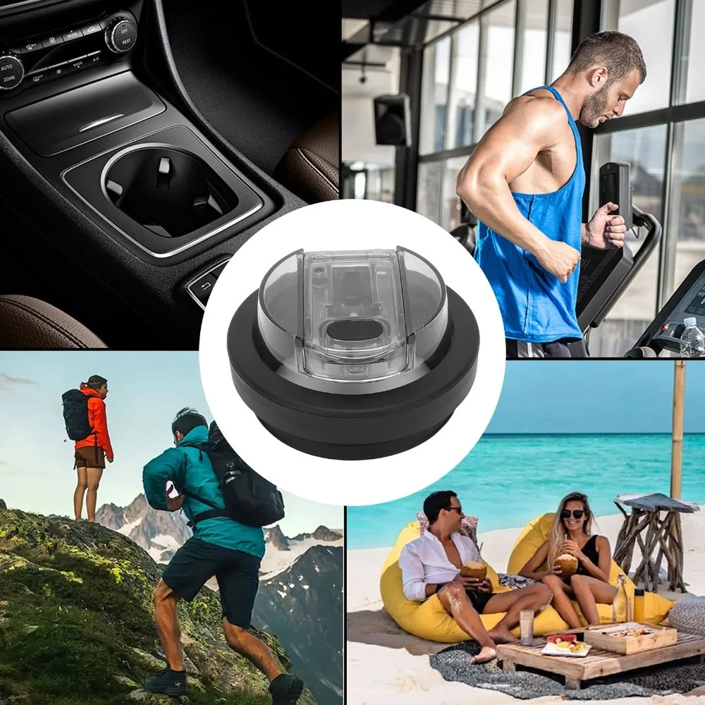 Silicone Cup Lid Tight Structure Two Separate Drinking Spout Lid for Water Bottle Smooth Rounded Compatible with 40oz