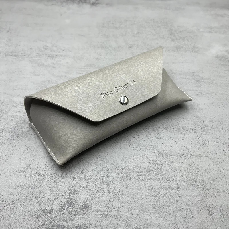 

Pu Leather Stud Buckle Anti-Pressure Glasses Storage Box Portable Sunglasses Case Soft Shell Glasses Case