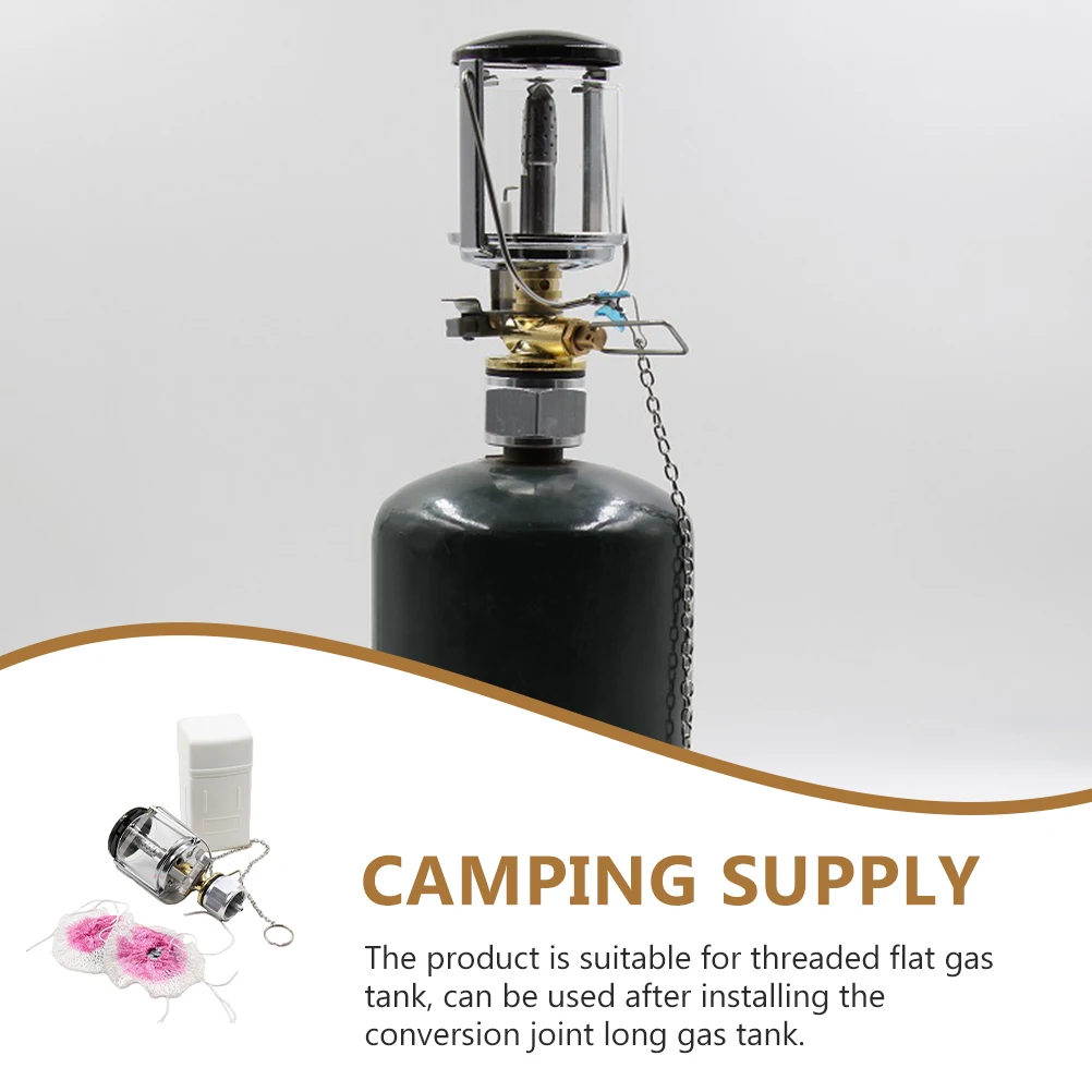 

1 set Portable Camping Lantern Outdoor Gas Lights Stainless Steel Propane Light Warm Decor Practical Illumination Tool for Tent