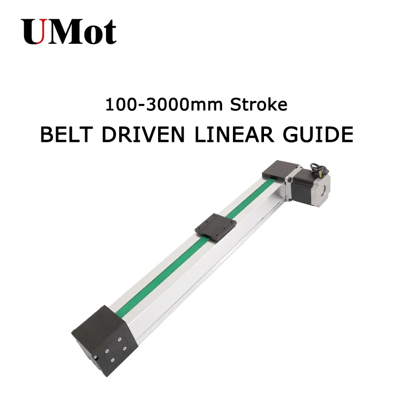 Umot High Speed 2 Meters Cnc Belt Driven Linear Actuator Guide Rail Module Linear Guide Rails for Cnc Machine Electric Slide