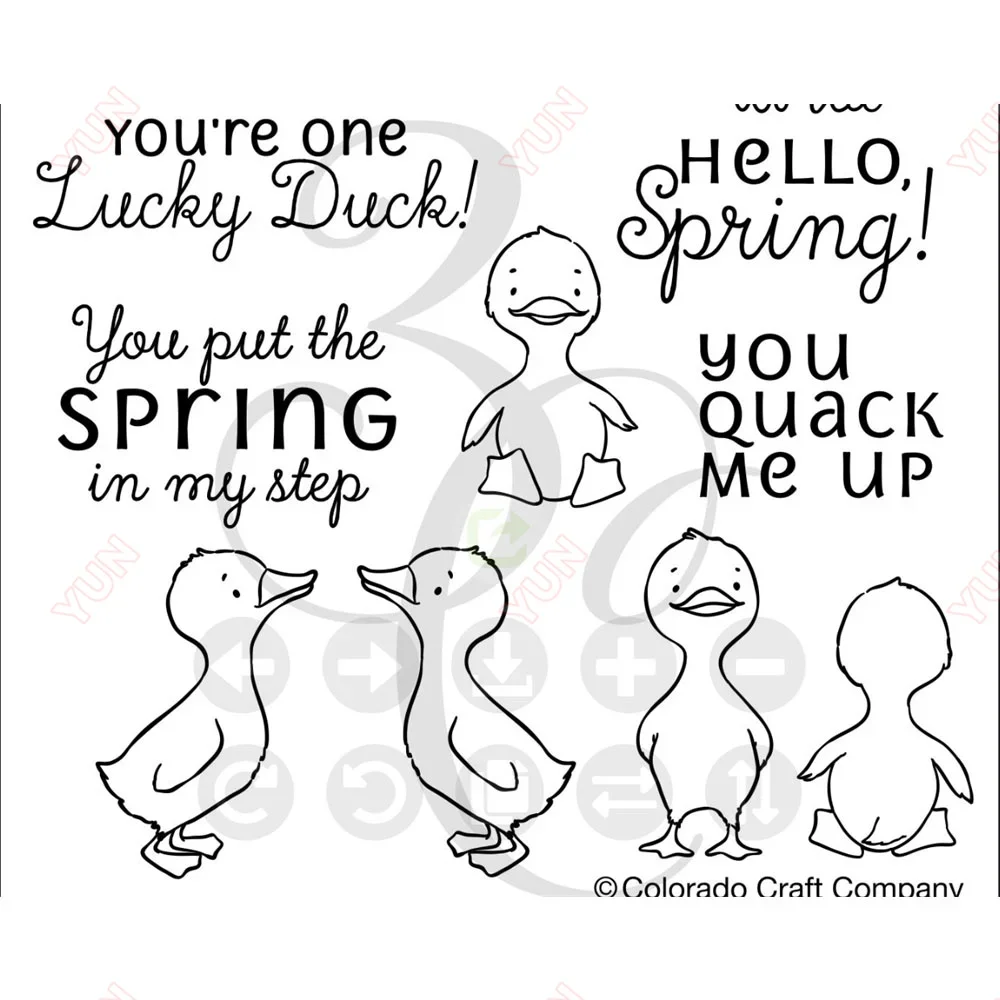 Lucky Duck Metal Cutting Dies Stamps, Scrapbook, Diary Decoration, Embossing Template, DIY Greeting Card, Handmade, New ,2024