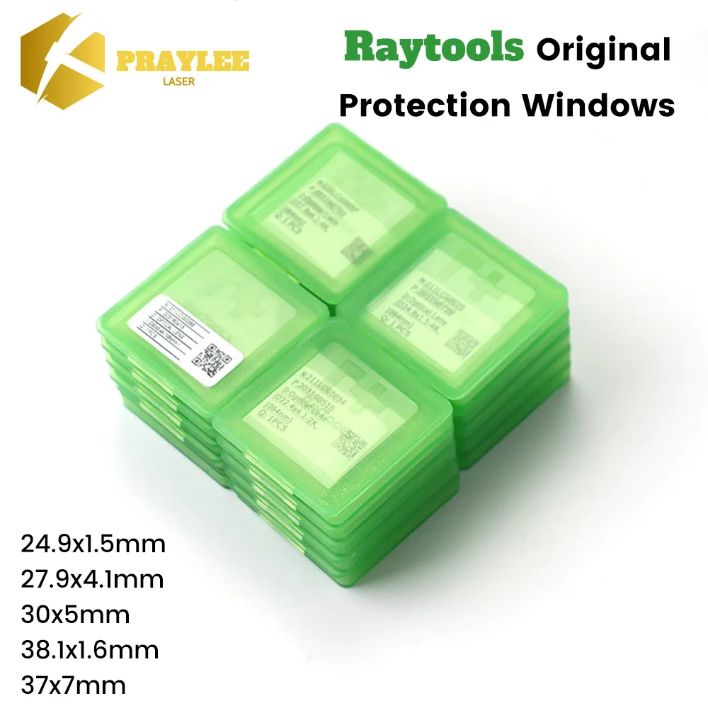 

Praylee 10 шт. оригинальные защитные линзы Raytools 27,9x4,1 37x7 для Precitec Raytools WSX волоконный лазерный станок для резки