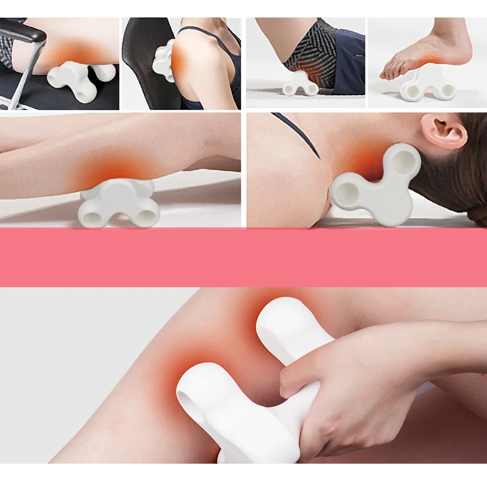 

Self Massager Trigger Point Therapy Tool Deep Tissue Massage for Neck Back Shoulder White Self Massager