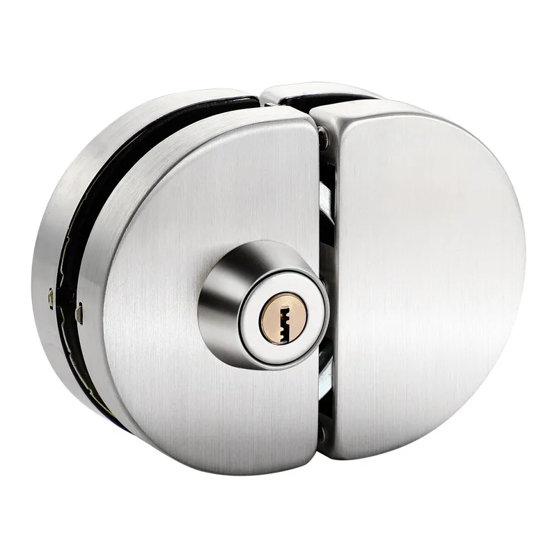 For Frameless Glass Door  Double Door Non-opening Shop Sliding Door Anti-theft Floor  Latch Type