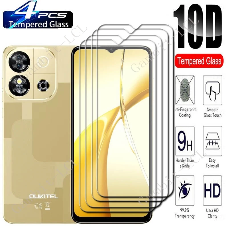 

4PCS For Oukitel C57S Screen Protective Tempered Glass ON OukitelC57S OukitelC57 C57Pro BLU J12 BLUJ12 Protection Cover Film
