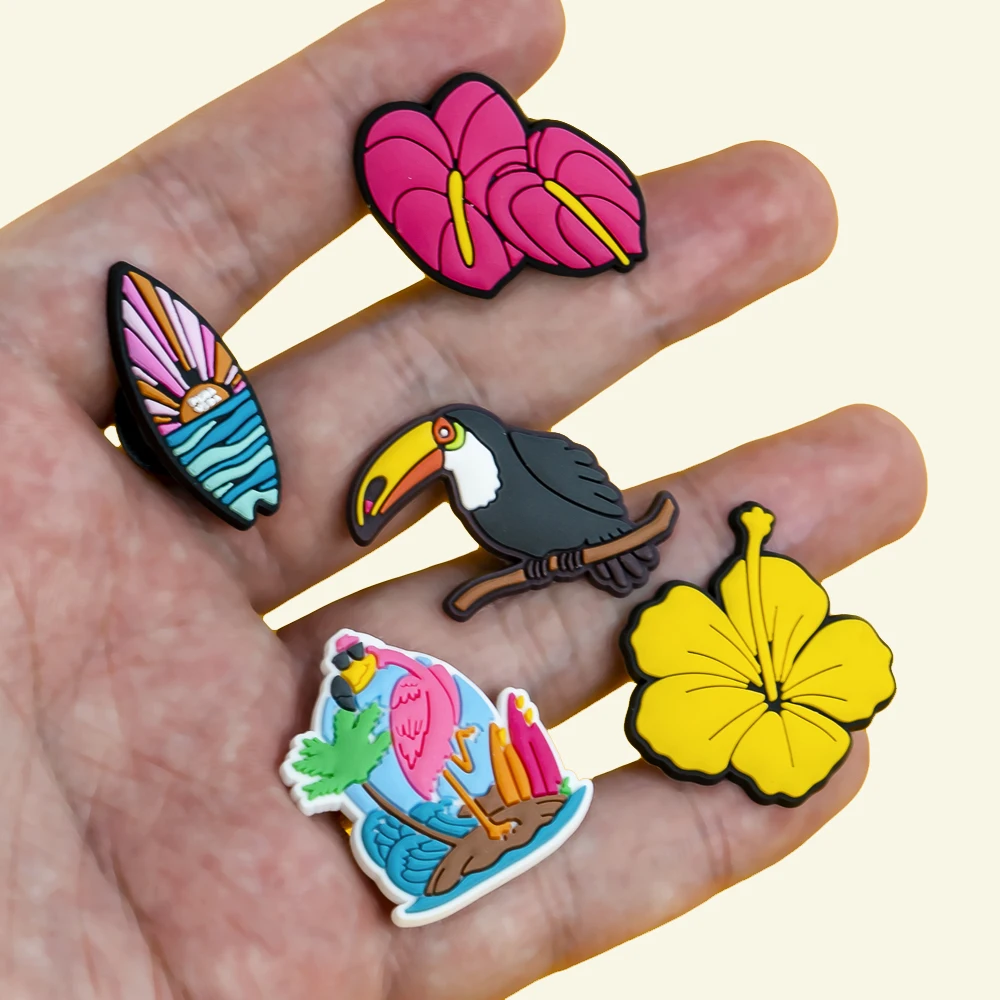 1/30 قطعة هاواي نمط الأحذية السحر موضة زهرة تصفح مجلس للنساء الرجال إكسسوارات أحذية دبابيس ل تسد حذاء رياضة الزينة #3