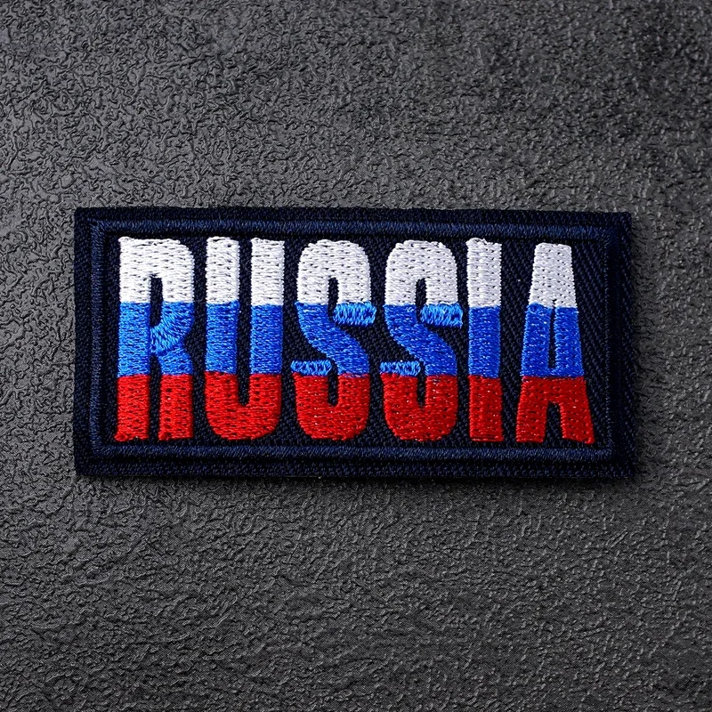 RUSSIA Size:3.9x7.2cm Mend Patch Embroidered Applique Sewing Clothes Stickers Garment Apparel Accessories Badge