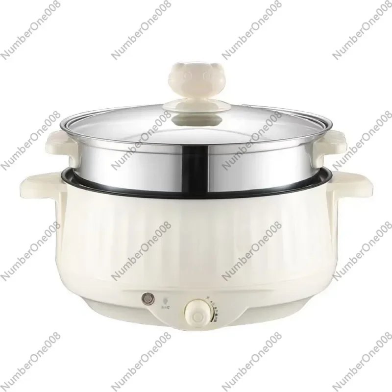 Electric Cooker Multifunction, Steam & Cook 2-in-1, 3-4 Person Small Hot Pot for Dorm Home