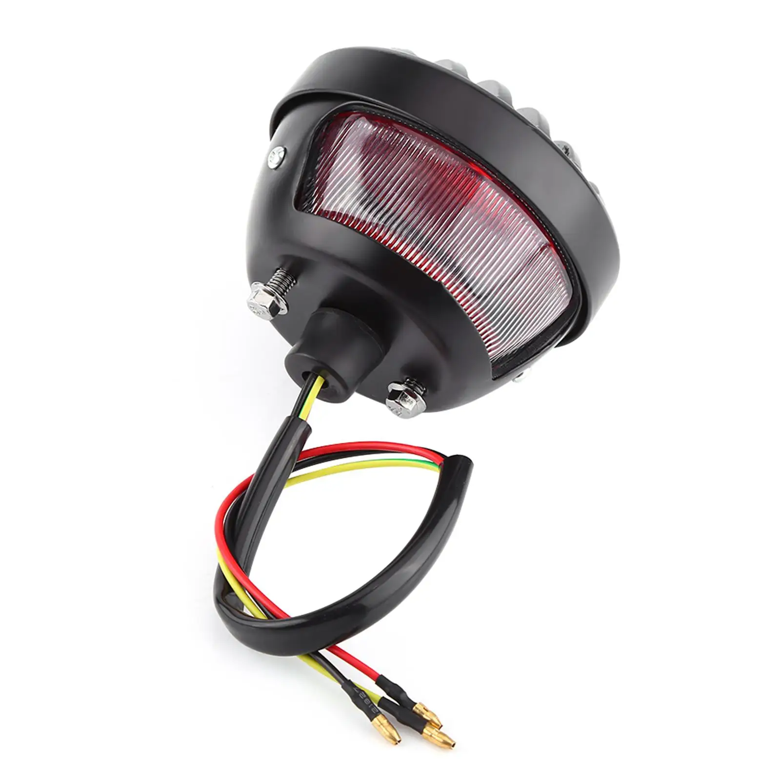 Motorcycle ATV Tail Brake Light Black Round Brake Light For bobber Chopper Scooters Motocicleta Accessories image 5