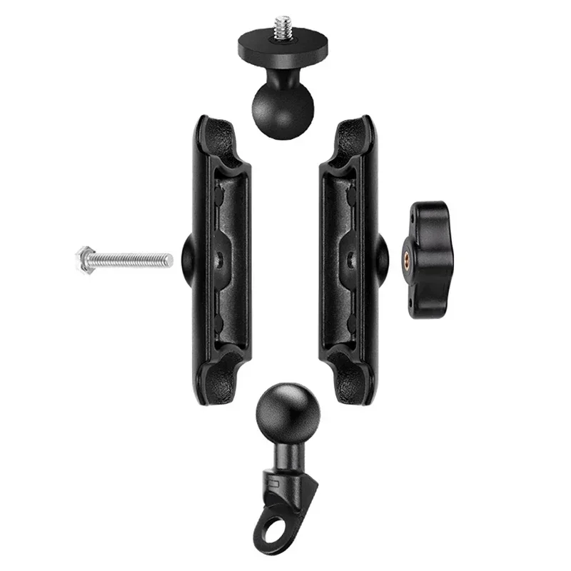 360° Motorcycle Handlebar Mount Aluminum Holder Bike Bracket For GoPro Hero 12 11 10 9 8 Insta360 Osmo Action Camera Accessories