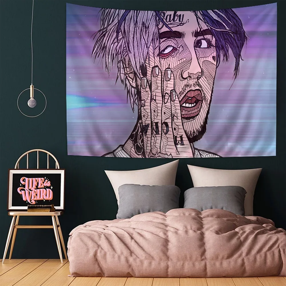 Lil Peep Printed Large Wall Tapestry Cheap Hippie Wall Hanging Bohemian Wall Tapestries Mandala INS Home Decor