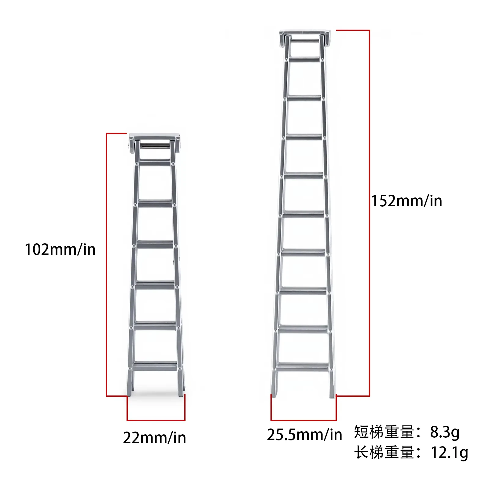 1pc 1/10 RC Crawler Accessories Simulated Plastic Ladder for Traxxas TRX4 TRX6 Axial SCX10 90046 RC4WD CC01 D90 D110