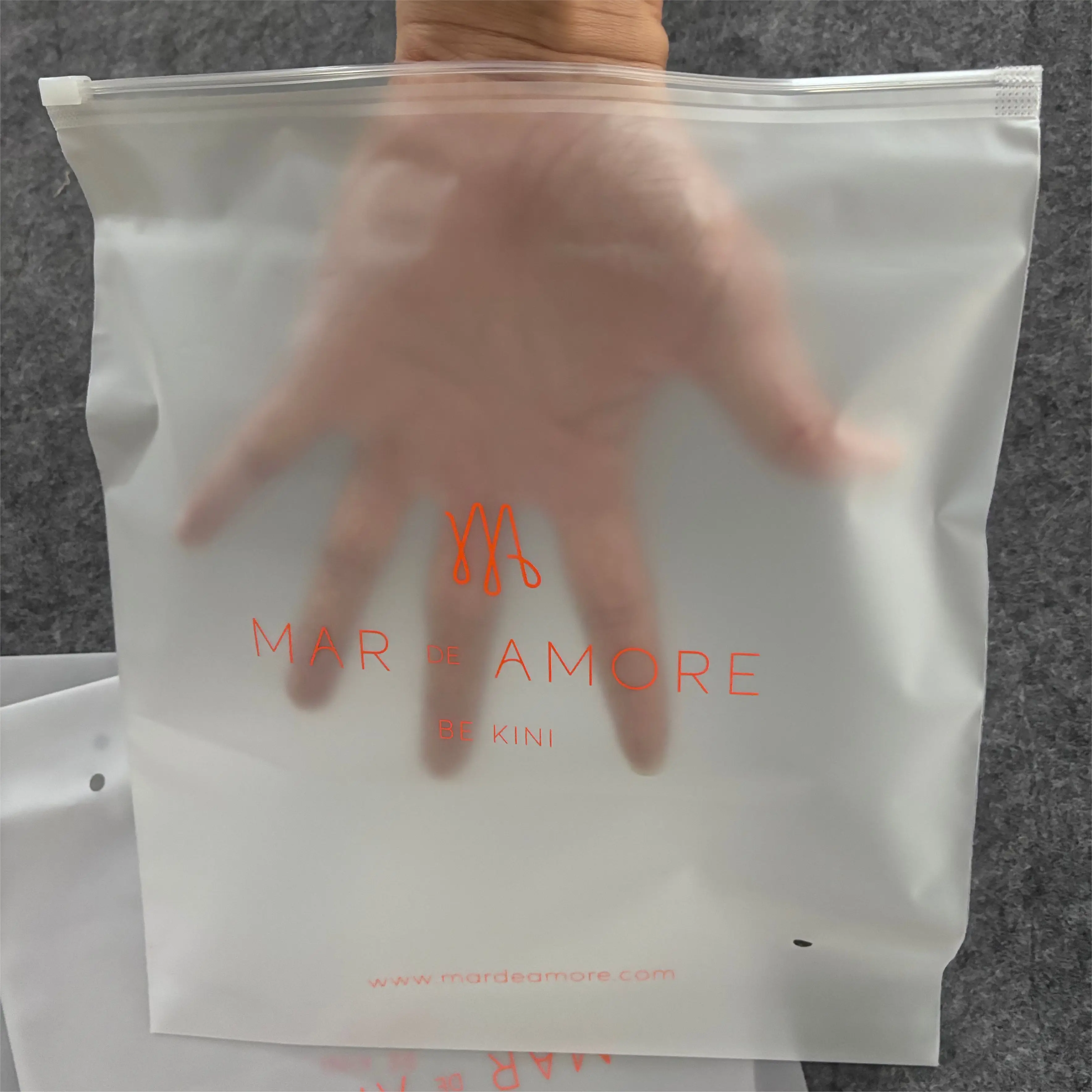 

high quality frosted /transparent plastic underwear packaging bag,apparel packaging bag