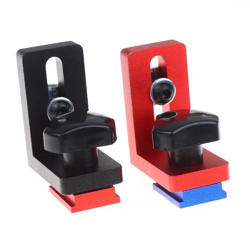Aluminum Alloy T Track Clamp Hold Down Clamp Set for Woodworking Guide Rail Durable Gripping for Router Jig Workshop