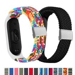 Xiaomi Mi Band 4および3/5,6用の調整可能な伸縮性ステンレススチールブレスレット,ジュエリーアクセサリー