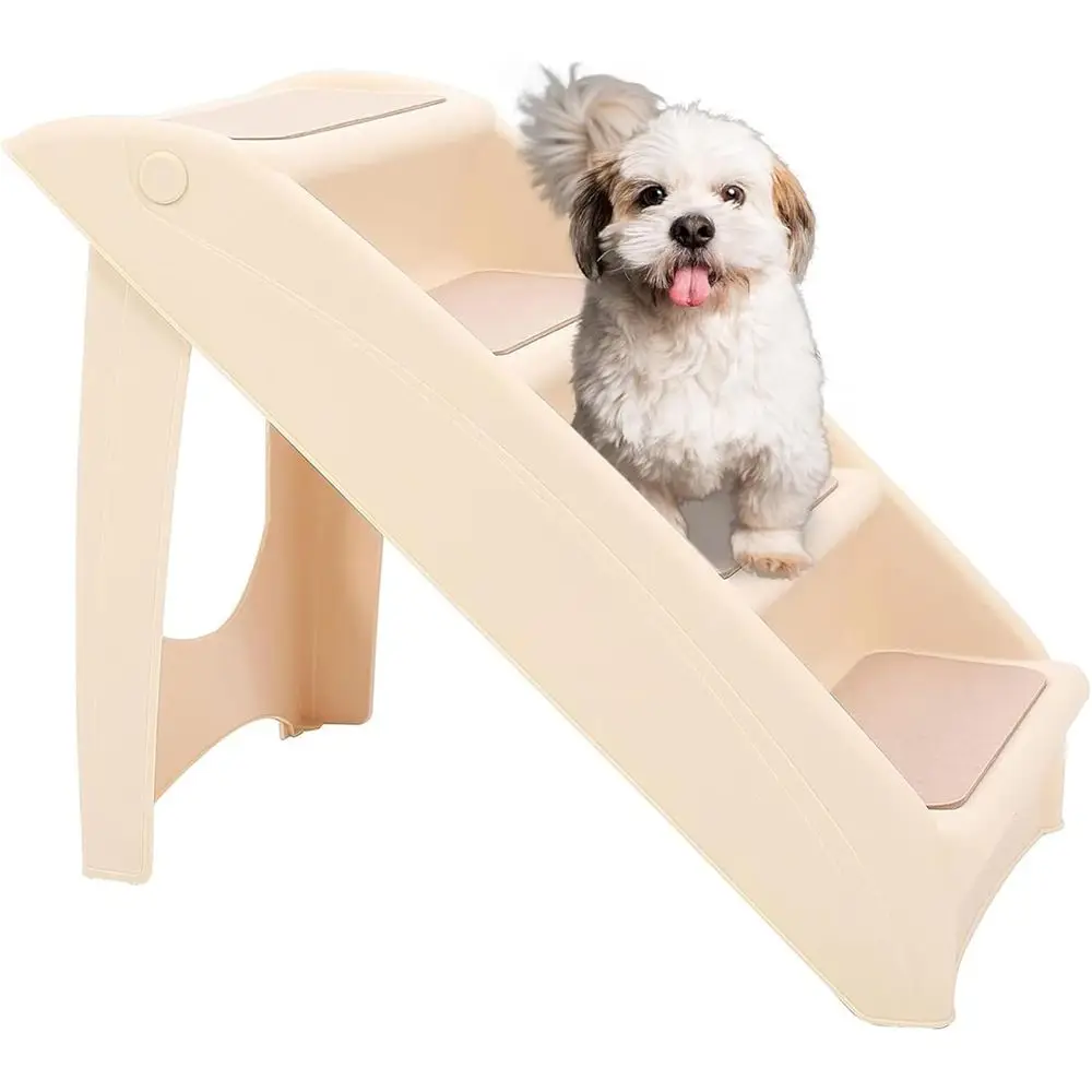 

Лестница для домашних животных (для маленьких собак и кошек), 4 ступеньки, высота 18,5 дюймов, пластик, идеально подходит для кроватей и диванов