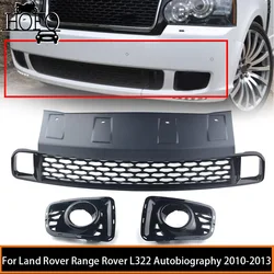 For Land Rover Range Rover L322  2010-2013 Autobiography Car Front Lower Bumper Grille Lower Grill Black ABS Plastic