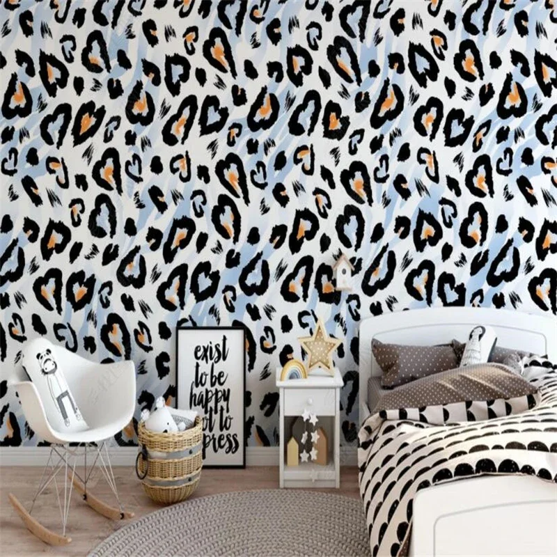 Custom papel pared 3d Leopard wallpaper for wall paper for living room house decoration TV background photo mural Wall stickers