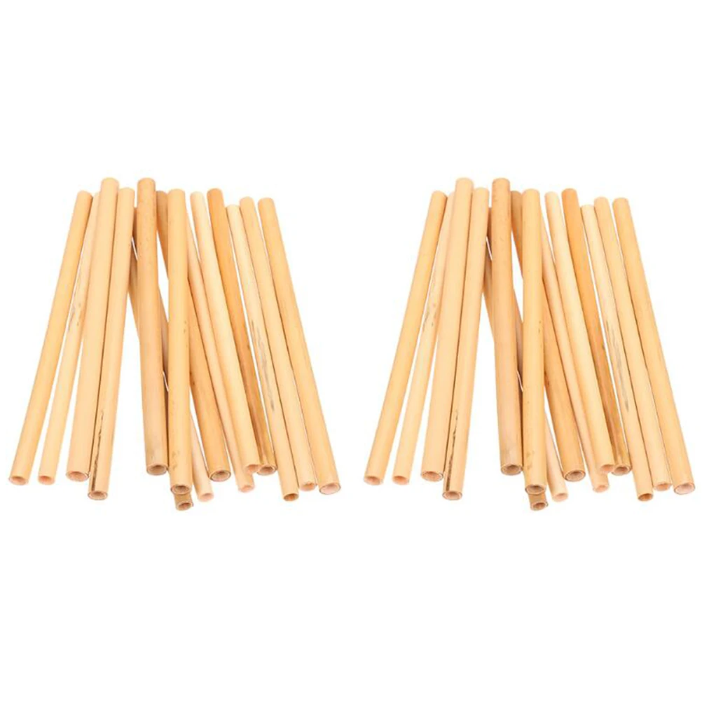 

50pcs Natural Reed Straws 5 10mm Diameter 15cm Long Biodegradable Drinking Smoothie Cocktail Party Decorations
