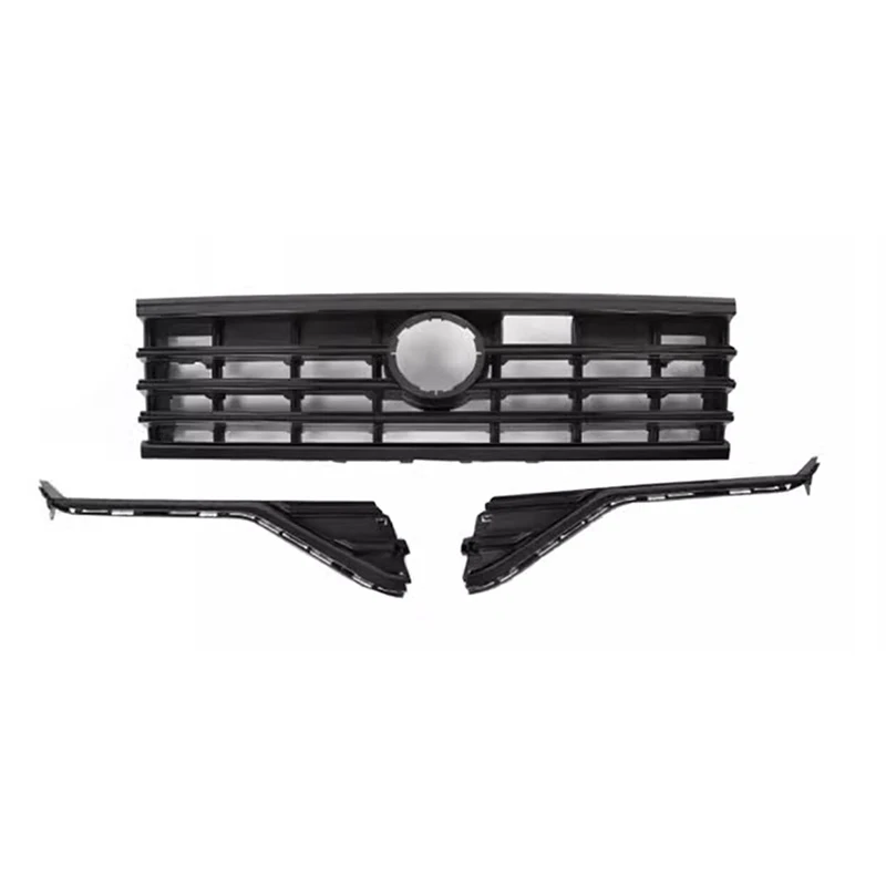 Glossy Black ABS Front Racing Grille Upper Radiator Cover for Volkswagen Touareg 2019-2021