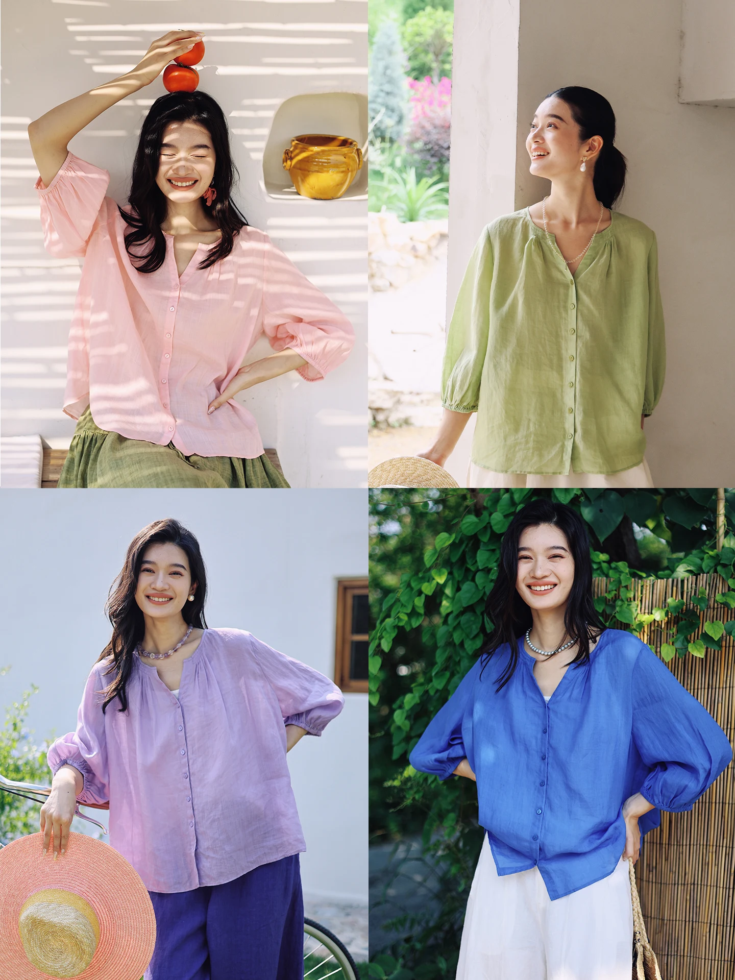 

Dopne ing 388 Lotus Le V-Ne Sun Protection irt Loose Fit Casual Sle Seven Sve Open Front Tu irt