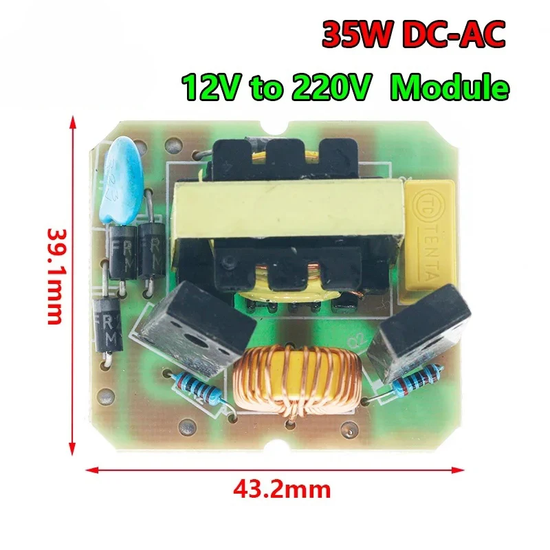 12V to 220V Step UP Power Module 35W DC-AC Boost Inverter Module Dual Channel Inverse Converter Booster Module Power Regulator