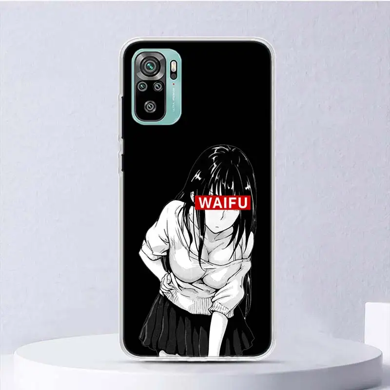 Sad Anime Aesthetic Senpai Soft Case For Xiaomi Redmi Note 13 12S 11S 10S 12 11 10 Phone Cover 11T 11E Pro Plus 9 9S 8 8T Shell 