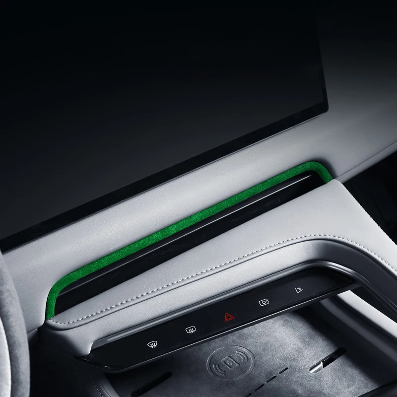 

Italy Suede Overlay Interior Cover for Zeekr 001 2024 2025 Car Central Control A/C Air Outlet Frame Trim Strip Stickers