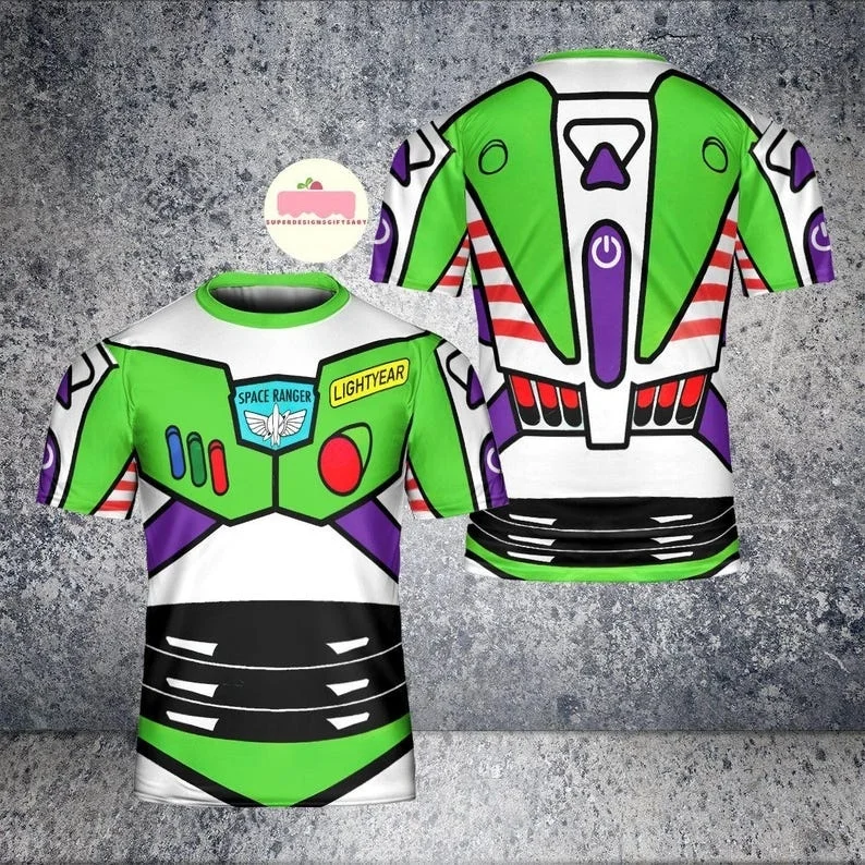 Camiseta con Estampado Completo de Personajes de Toy Story 2026, 5 Estilos para Niños, Disfraz de Dibujos Animados, Camiseta de Manga Corta, Combinación Familiar