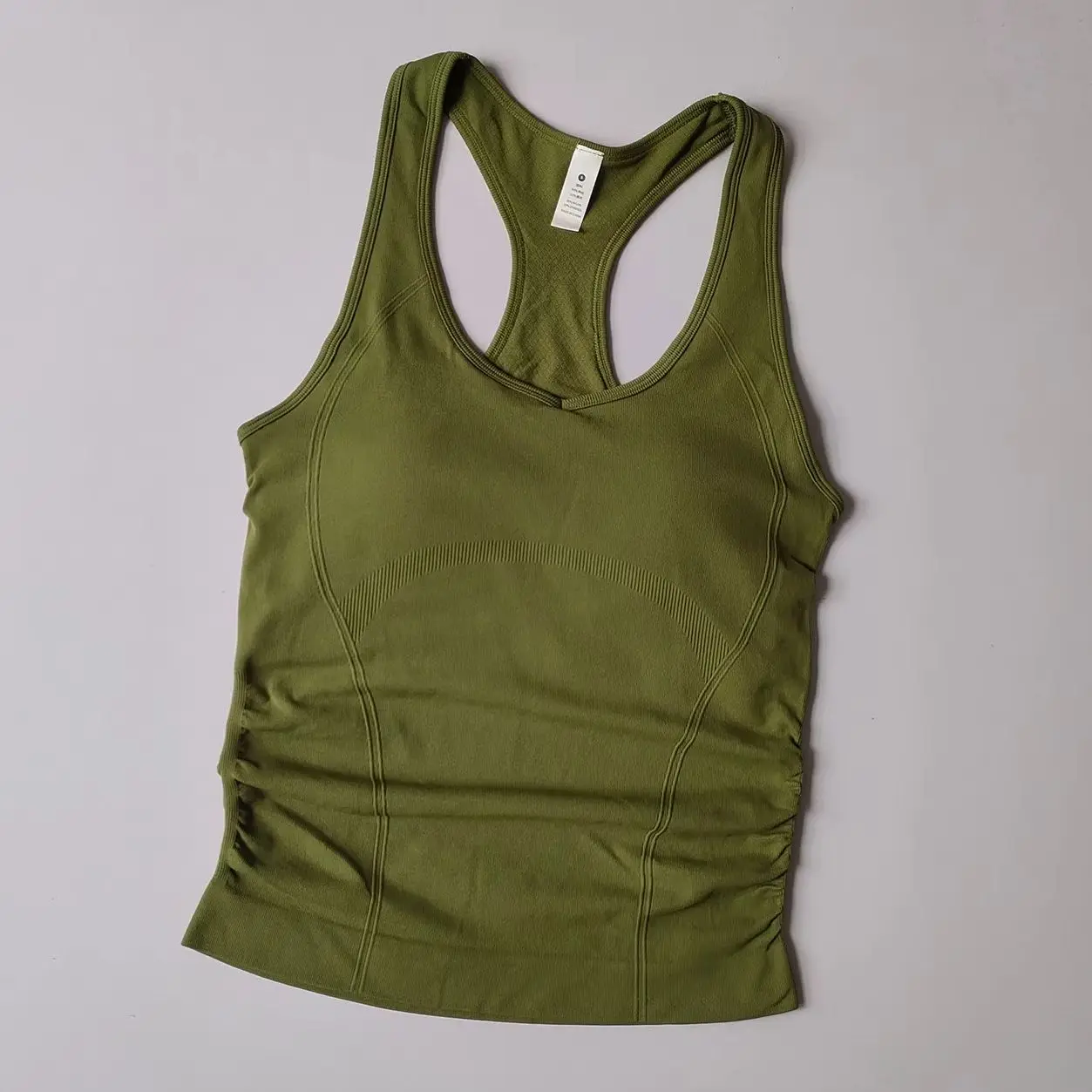 Women Integrated Racerback Sports Tank Top Elastic Shockproof Fitness Running Yoga Pilates Training Workout Top For Women