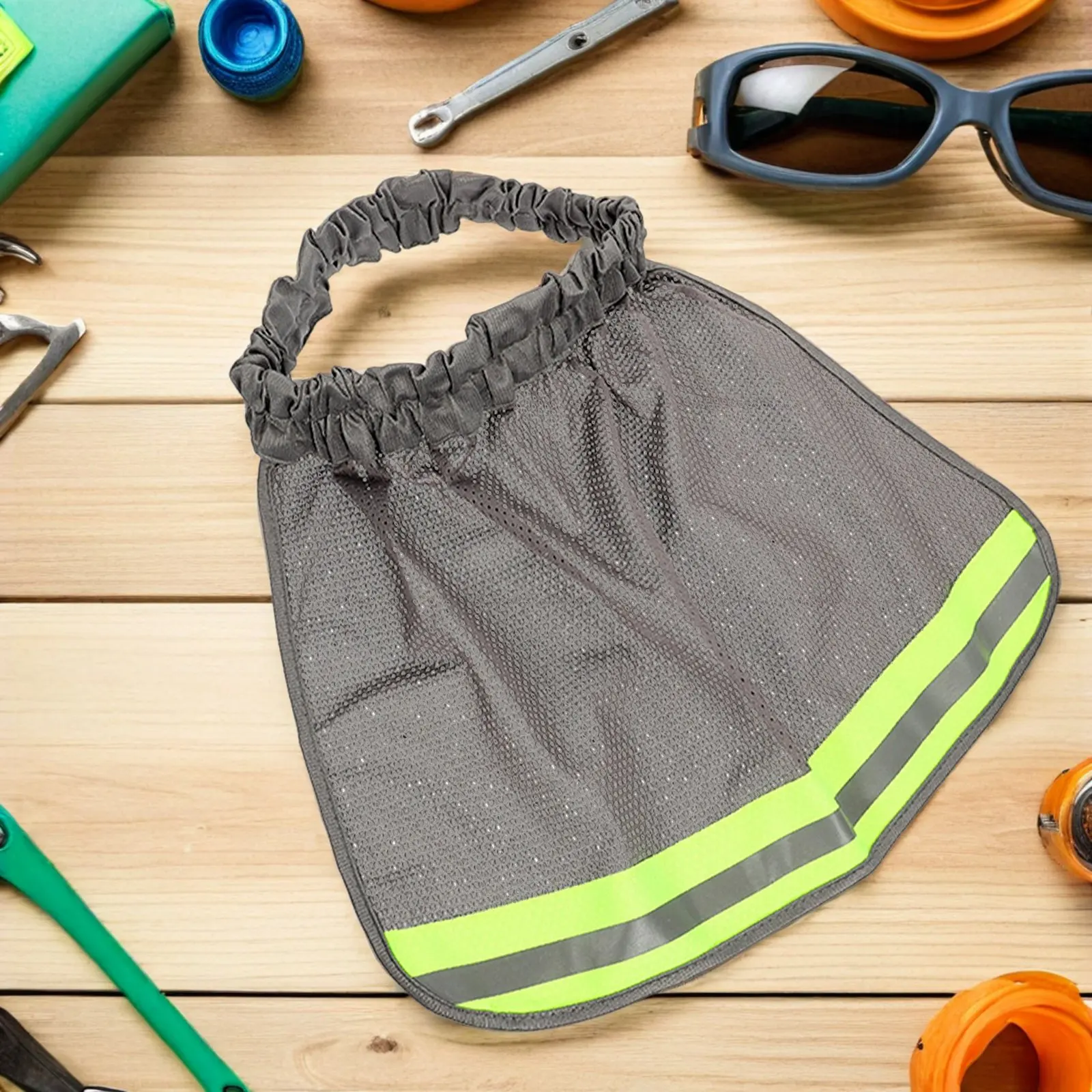 2Pcs Reflective Hat Cover Hard Hat Sun Shade Neck Protector Lightweight Foldable for Construction Gardening Biking