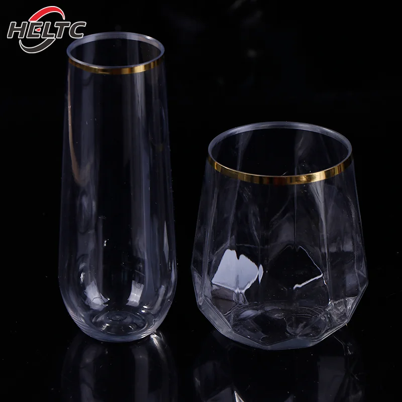 1pcs Plastic Champagne Flutes Stemless Plastic Glasses Toasting Glasses Drinkware For Party Wedding Birthday Accessories