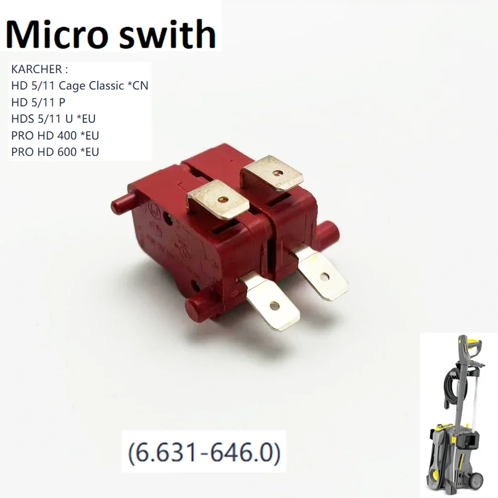 

Microswitch 16A 250V Suitable for KARCHER HD5 HDS5 HD400 HD600 Repair replacement Spare parts
