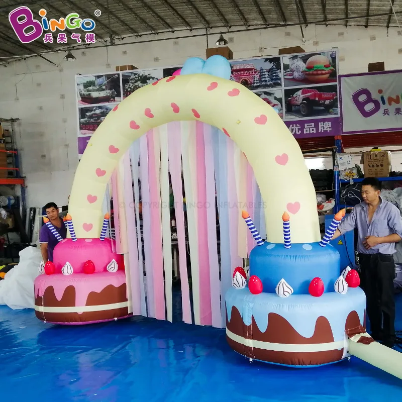 New Arrivel Inflatable Cake Model Arch Inflatable Birthday Arch For Decoration/Display Form Bingo