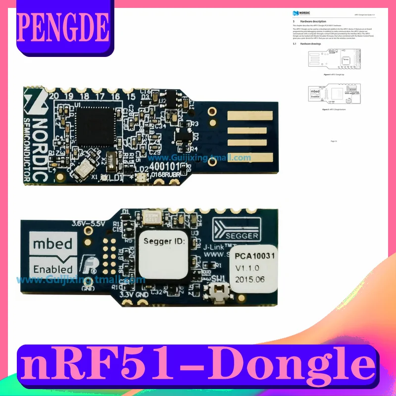 nRF51-Dongle Nordic USB Bluetooth module pca10031 nRF51422 DK development tool