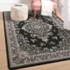 NOAHAS Washable Rugs for Living Room Non Slip Vintage Rug Faux Wool Floral Rug for Bedroom Dining Room Carpet Rug for Room Decor 1