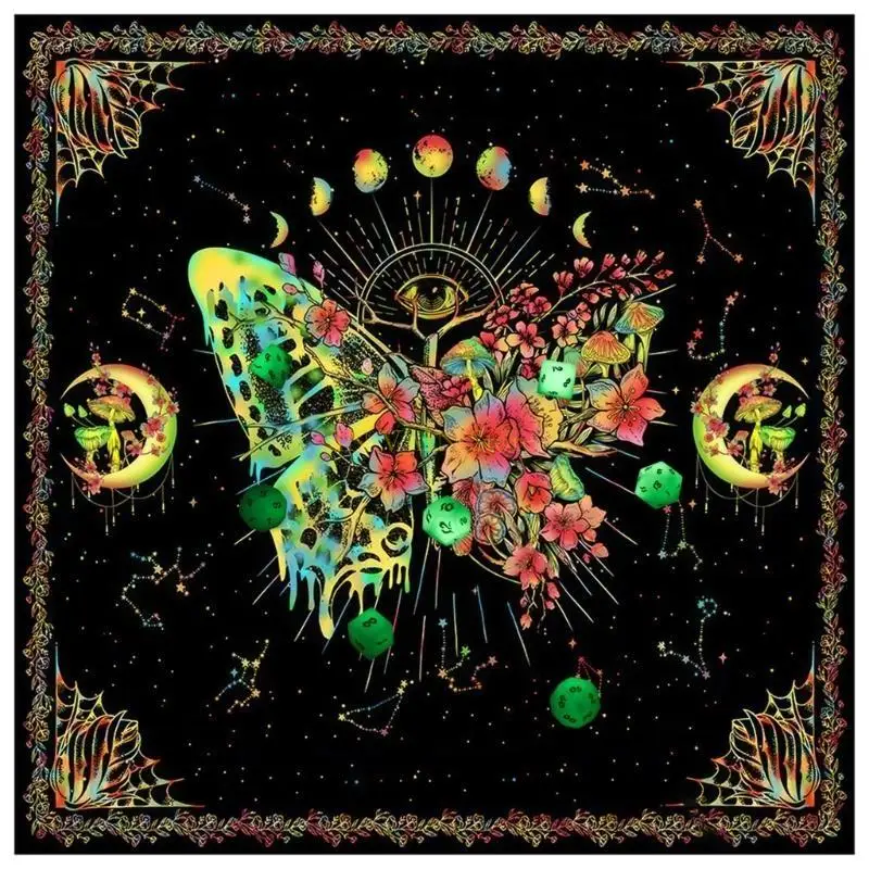 

M5TC Butterfly Moon Tarots Tarots Tablecloth Divination Card